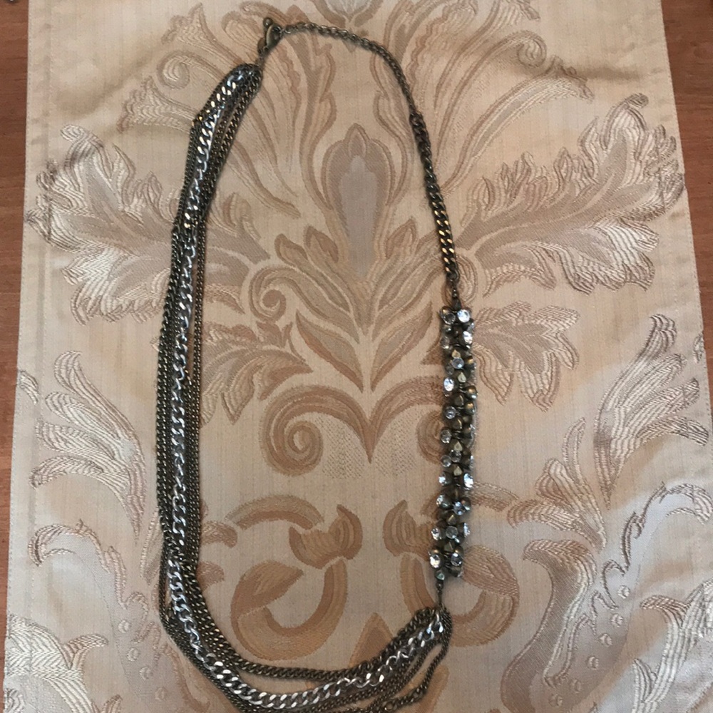 Chico’s mixed metal and rhinestone necklace